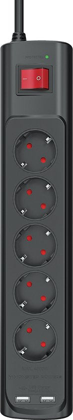 MONSTER POWER SURGE PROTECTOR 5 AC/2 USB-A DE