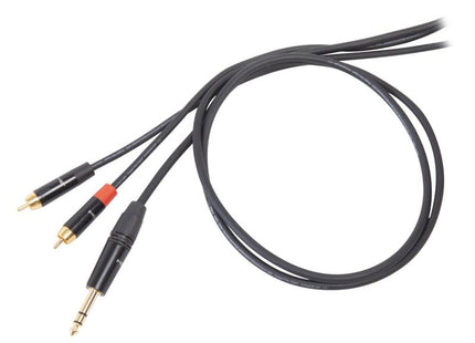 DH ONEHERO Series insert cable Ø 6.3 mm stereo jack - 2 * RCA plug DHS530LU