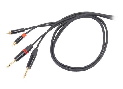 DH ONEHERO Series Stereo cable 2 * Ø 6.3 mm mono jack - 2 * RCA plug DHS535LU