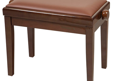 Proel Stage Piano Bench Bright walnut frame - single padded seat with Brown imitation leather PB90SBWBR