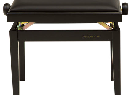 Proel Stage Piano Bench Matt black frame - single padded seat with Black imitation leather PB90SSBBK