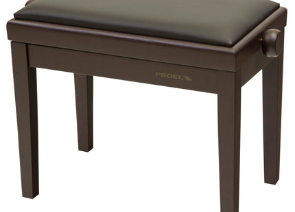 Proel Stage Piano Bench Matt rosewood frame - single padded seat with Black imitation leather PB90SSRBK