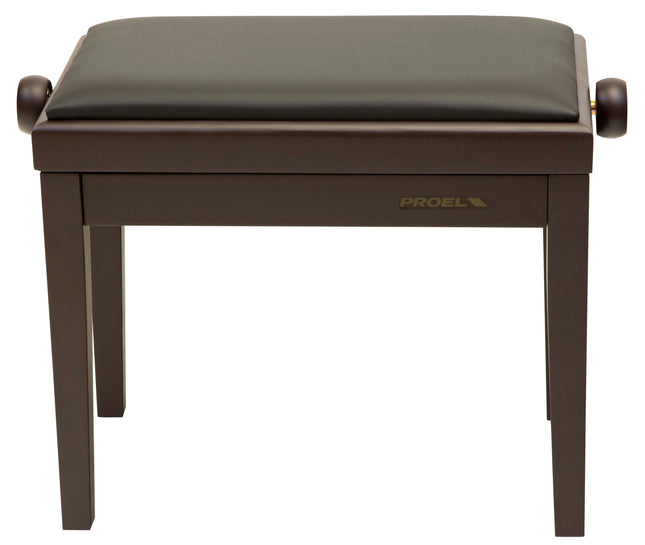 Proel Stage Piano Bench Matt rosewood frame - single padded seat with Black imitation leather PB90SSRBK