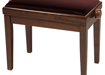 Proel Stage Piano Bench Bright walnut frame - single padded seat with Brown velvet cover PB90VBWBR