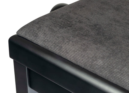 Proel Stage Piano Bench Matt Black frame - single padded seat with black velvet cover PB90VSBBK