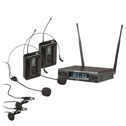 Eikon UHF diversity PLL dual CH professional wireless microphone WM900