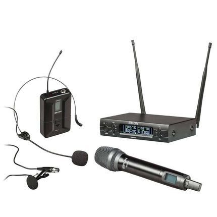 Eikon UHF diversity PLL dual CH professional wireless microphone WM900