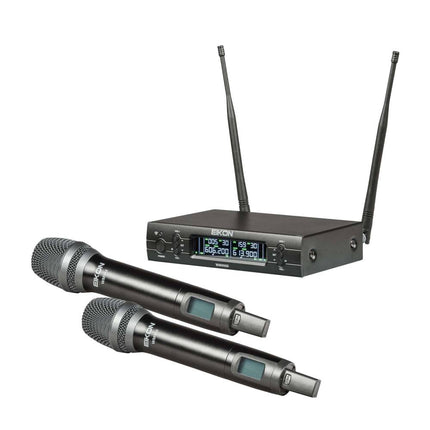 Eikon UHF diversity PLL dual CH professional wireless microphone WM900