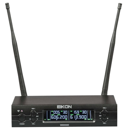 Eikon UHF diversity PLL dual CH professional wireless microphone WM900