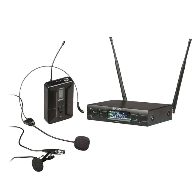 Eikon UHF diversity PLL dual CH professional wireless microphone WM900