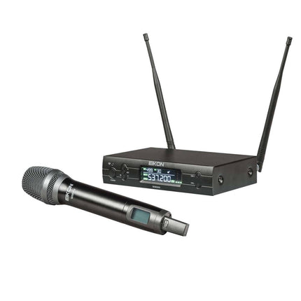 Eikon UHF diversity PLL dual CH professional wireless microphone WM900