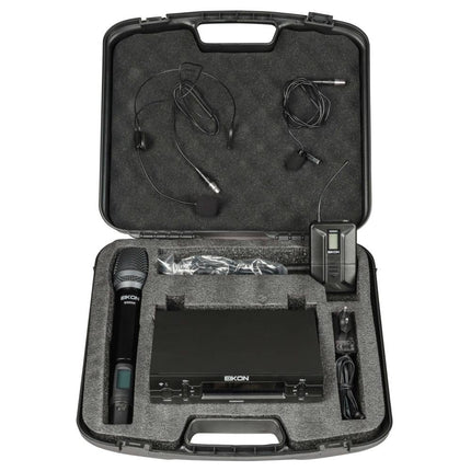 Eikon UHF diversity PLL dual CH professional wireless microphone WM900