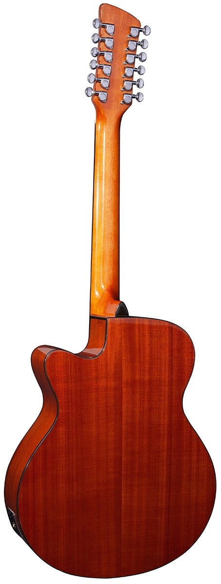 Brunswick Advanced Stage Guitar 12 String Electro - Mahogany Gloss BTK5012M